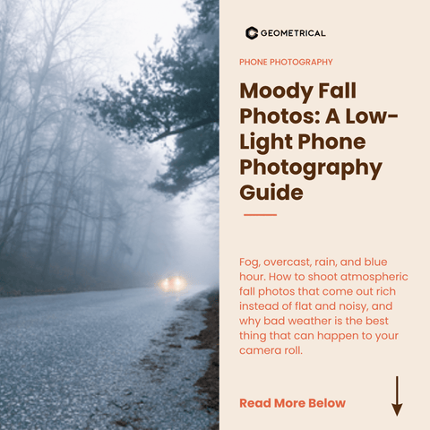 Moody Fall Photos: A Low-Light Phone Photography Guide - Geometrical Pocket Tripod