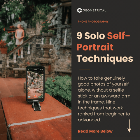 9 Solo Self-Portrait Techniques - Geometrical Pocket Tripod