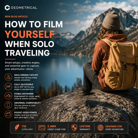 How to Film Yourself When Solo Traveling - Geometrical Pocket Tripod
