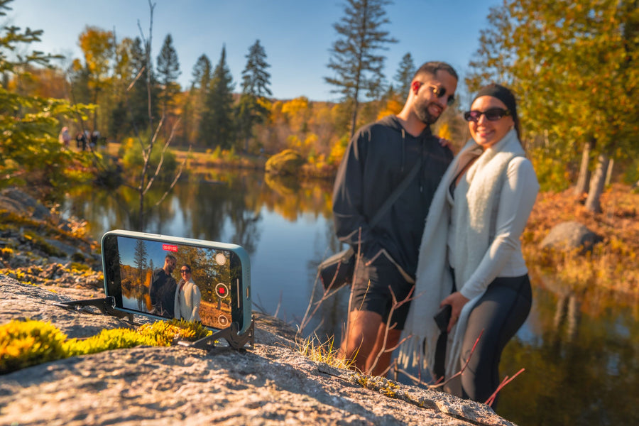 A portrait by the lake