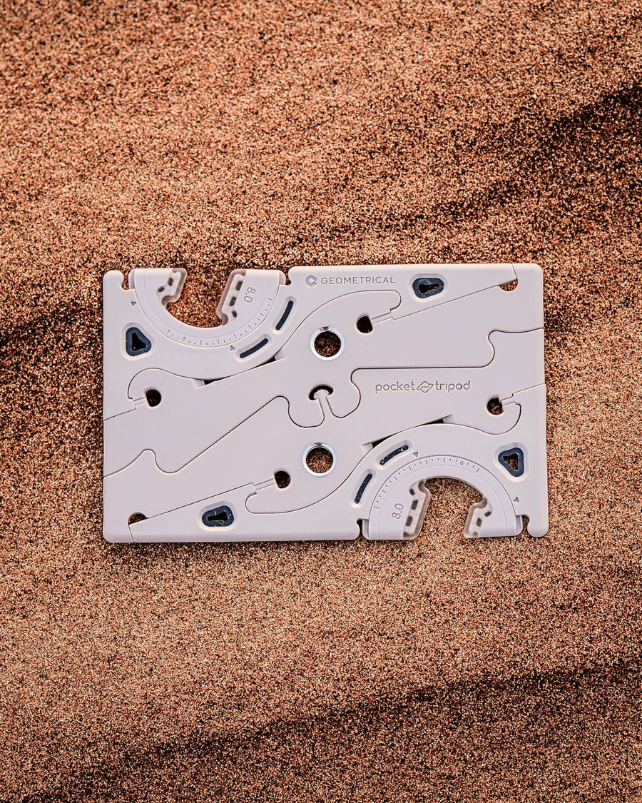 Folded flat, the size of one card