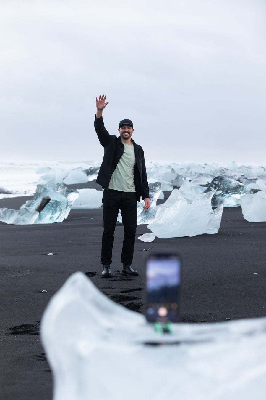 Pocket Tripod on drift ice