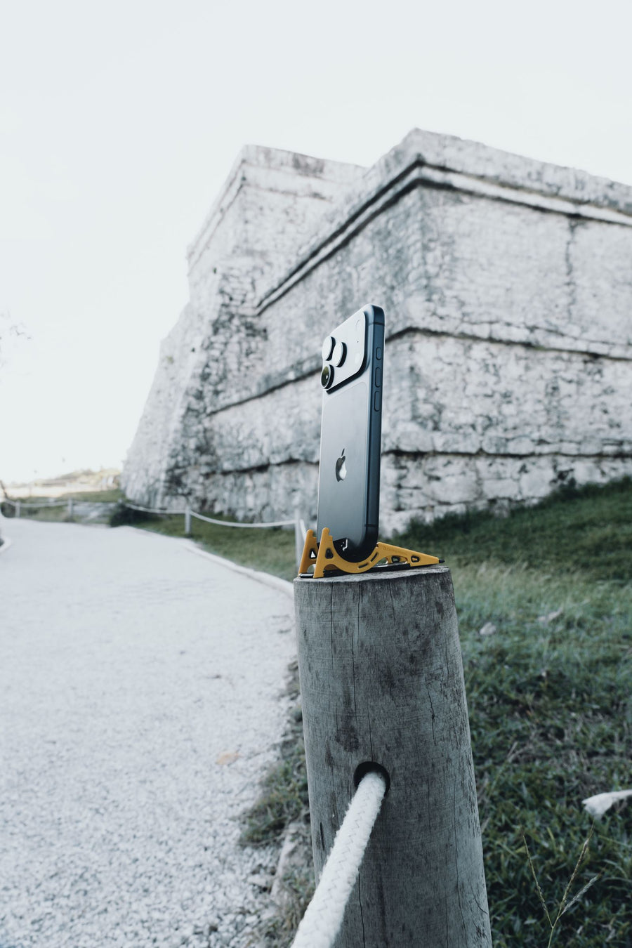 Pocket Tripod on a stone wall