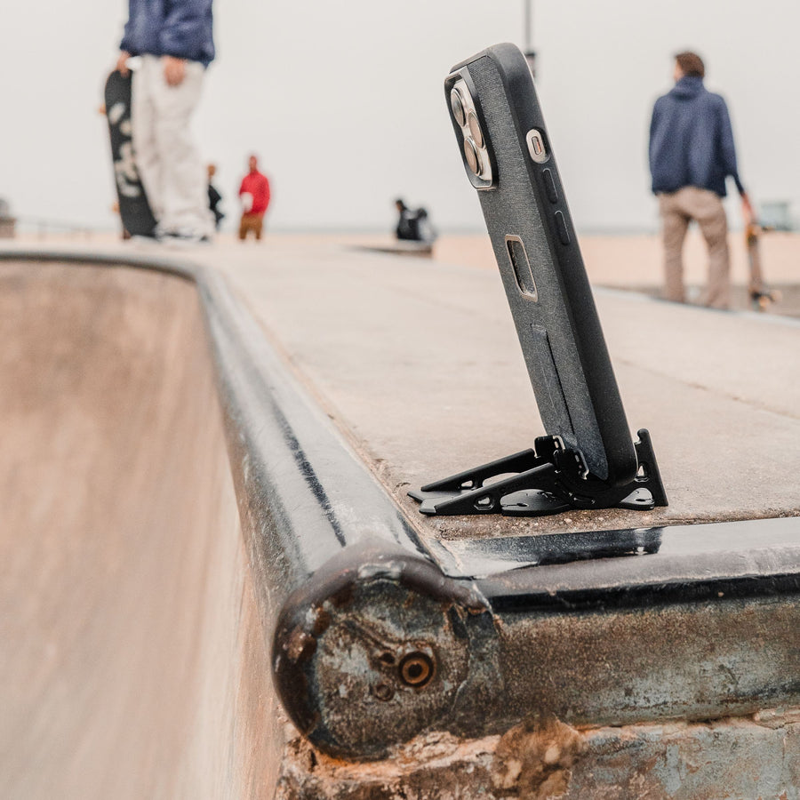 Pocket Tripod set on a rail