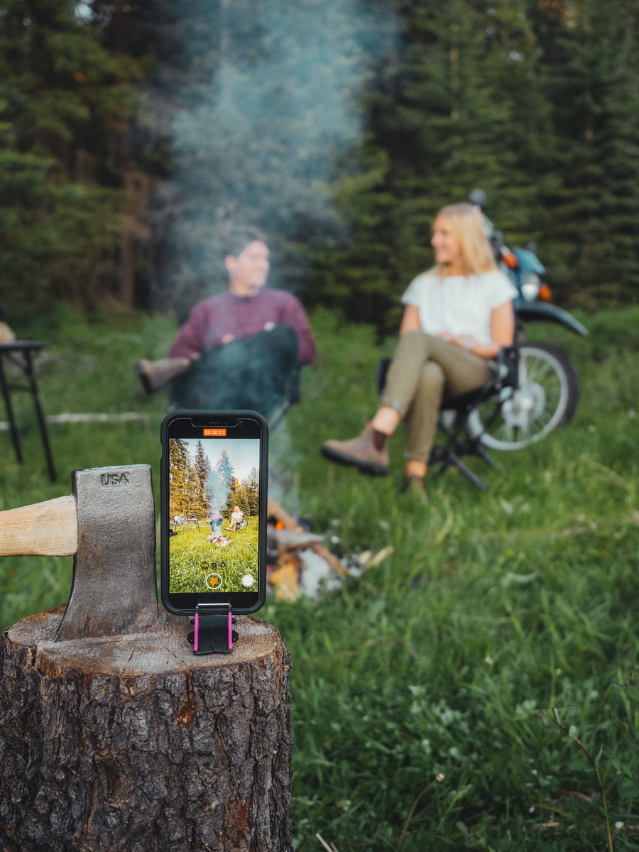 Shooting from beside a campfire