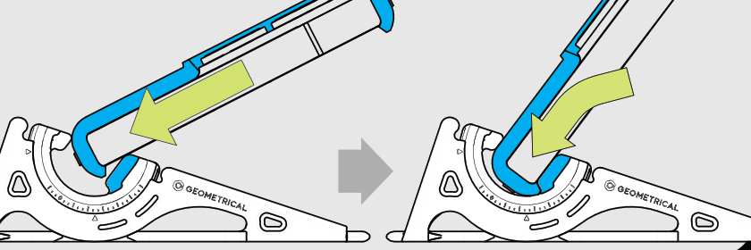 Manual: camera up, insert at a steep angle and roll the phone upward