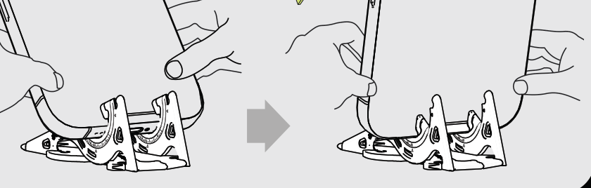 Manual: hold the phone with both hands and rotate your wrists to tilt it upward