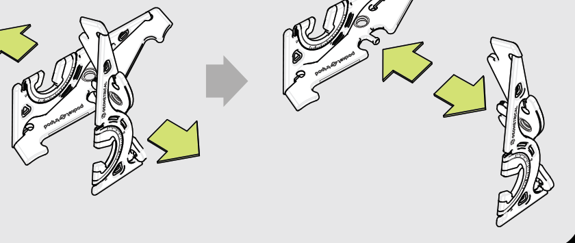 Manual: pull the two halves apart