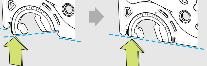 Manual: align each adapter with its leg before sliding into a wallet